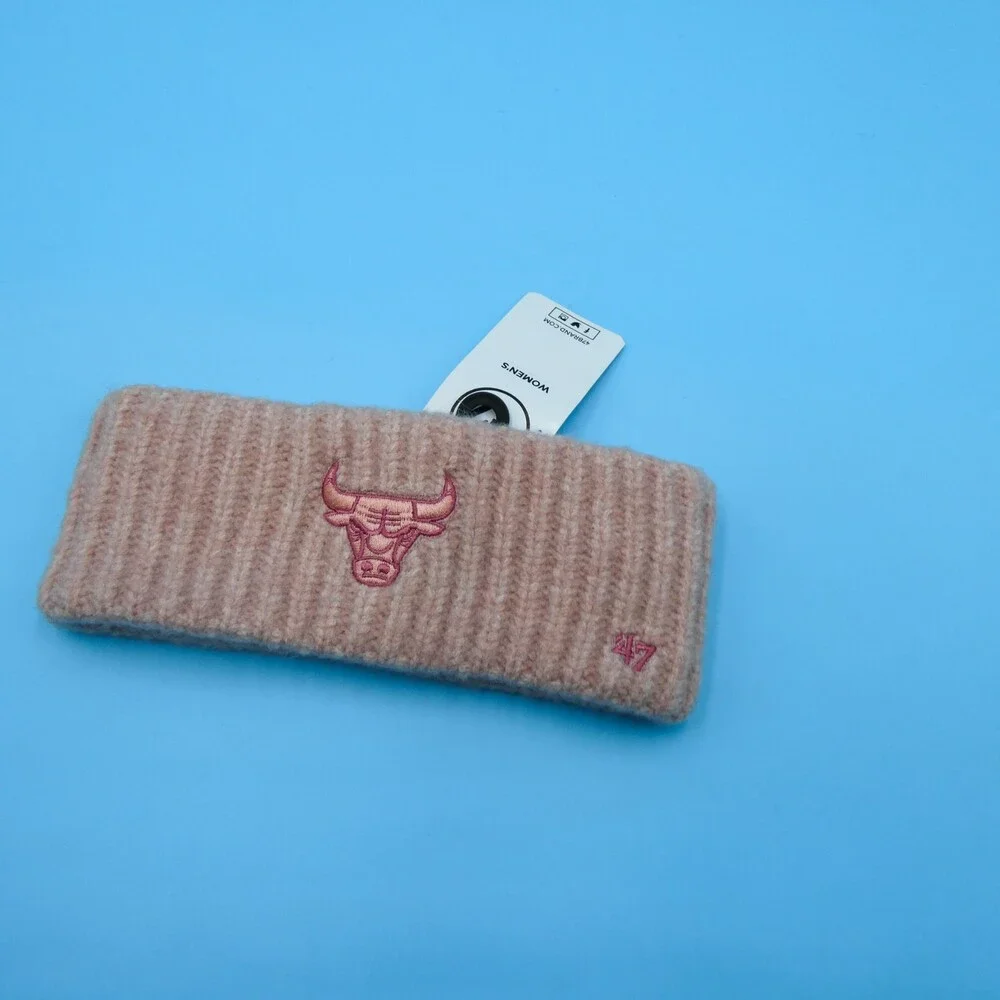 '47 Brand‎ Chicago Bulls Winter Headband Womens Pink Knit Basketball Sweatband